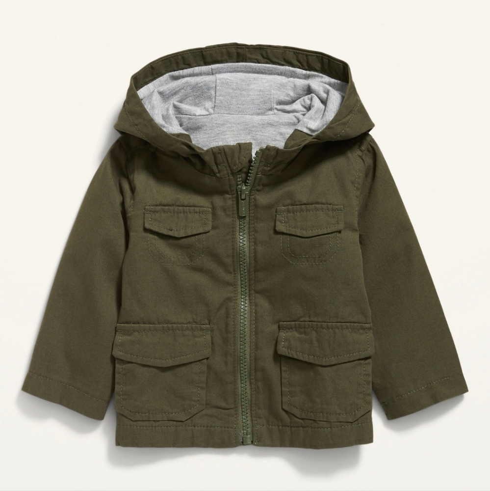 Old Navy Unisex Hooded Canvas Utility Jacket 18-24m